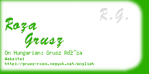 roza grusz business card